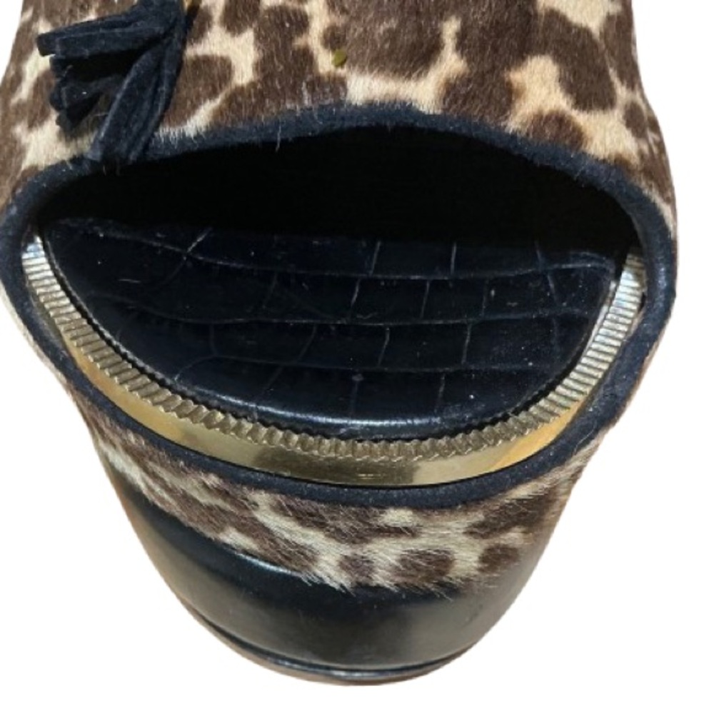 Salvatore Ferragamo Authentic Laconia High Heeled Animal Print Booties 9.5 - Picture 8 of 11